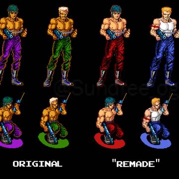 Contra Famicom Sprites Remade