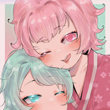 桜と薄浅葱