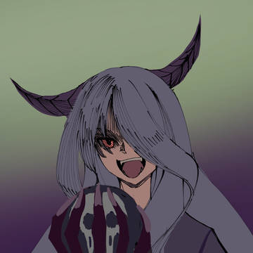 Quick drawing Demon girl