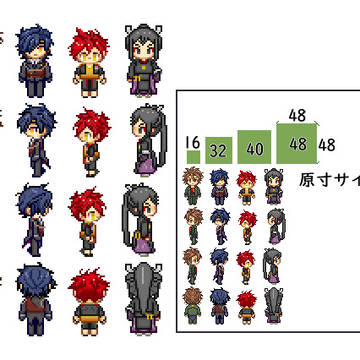 【刀剣乱舞】キャラチップ【御手杵/燭台切/愛染/太郎太刀】