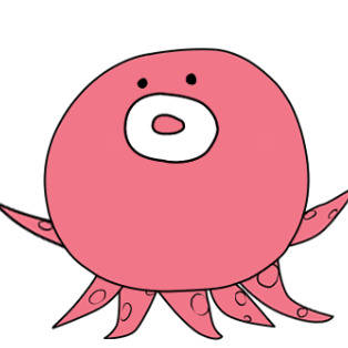 なにかをうけとめるたこ