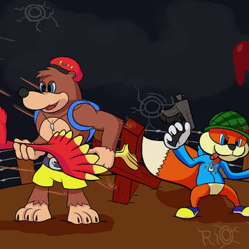 Banjo and Conker at war