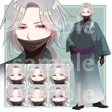 【キャラ販売】和服の長髪男性