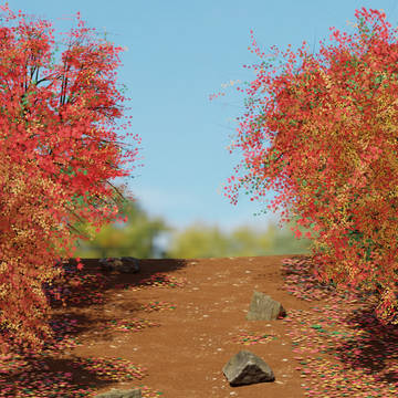 [Unity対応] 3D地形　紅葉