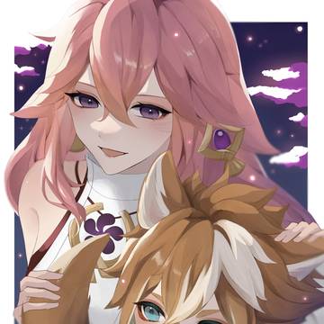八重神子とゴロー