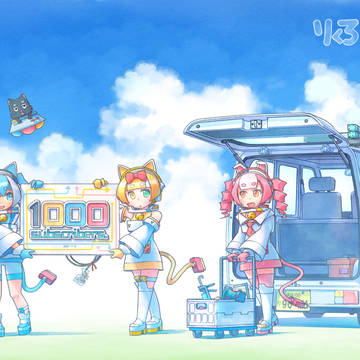 祝りくろまてぃっく1000人登録記念イラスト