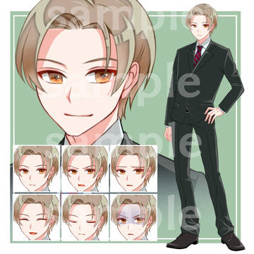 【キャラ販売】茶髪スーツの男性