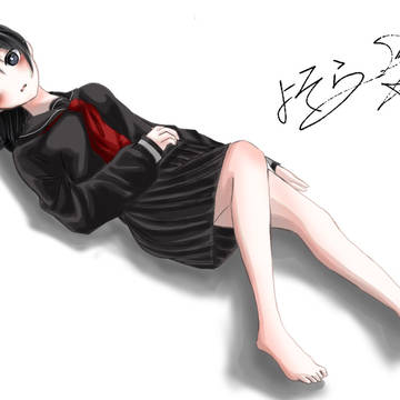 黒セーラー女子