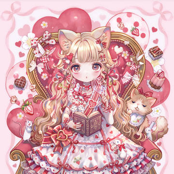 Valentine cat