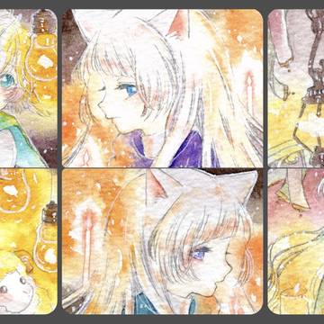 「夜を灯す」ミニ原画