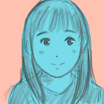 女の子の落書き