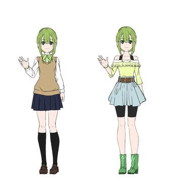 早緑月 風菜　私服/制服　設定画