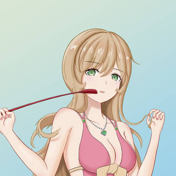 画了一个大姐姐~