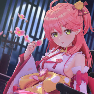 🌕と🌸
