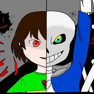 Undertaleイラスト　Chara&Sans