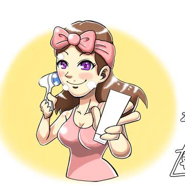 美顔器使う女の子