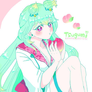 服部つぐみと桃