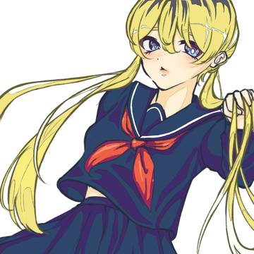 金髪×セーラー少女