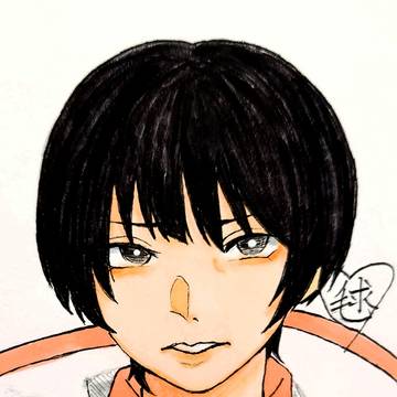 コピックとペンでアサヒ描いてみた。