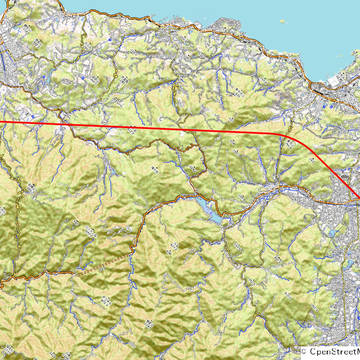 【架空鉄道】四国新幹線（新今治～松山間）平面図・縦断図