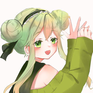 お団子の女の子