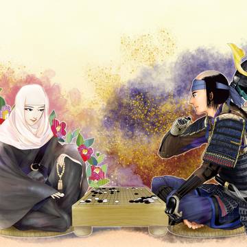 とある尼僧と武士の囲碁シーン