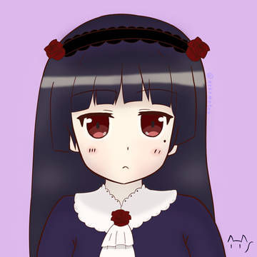 黒猫头像绘制
