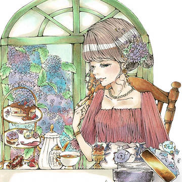 "あじさいとおんなのこ