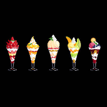 【ドット絵】パフェ