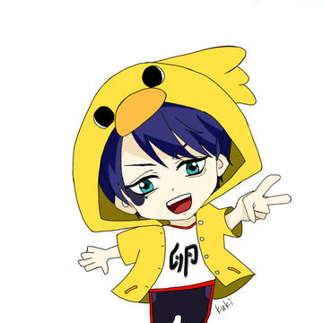 ひよこを着たデュースくん!