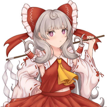 Reimu in Reimu's clothes