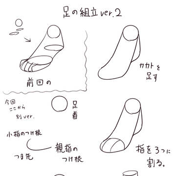 足の描き方ver.2