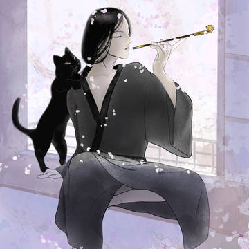 猫と