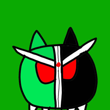 仮面ライダーにゃんことかの絵