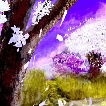 【風景画】桜道