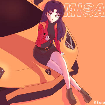 misato on a lambo
