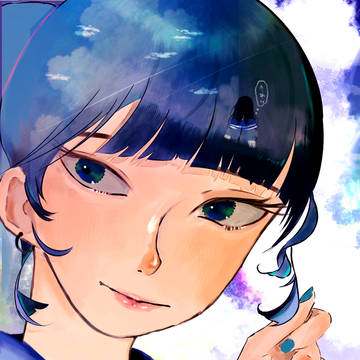 雲を見る少女
