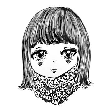 花のマフラー