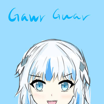 是gura，把我所有画力逼出来画了一张gura