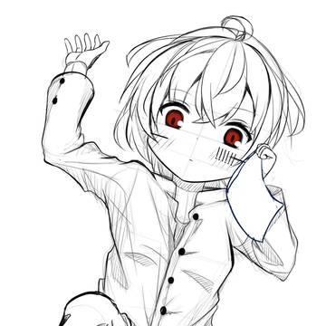 ラフ画「まふくん ロストワン」