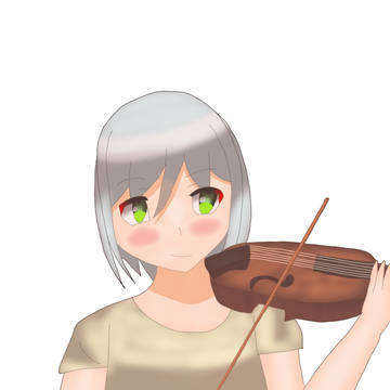 ヴァイオリンを弾く少女