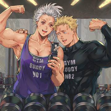 Gym Buddies Noi and Shin