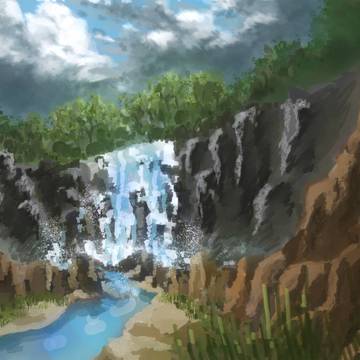 秘境の滝