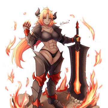 minotaur girl - berserker