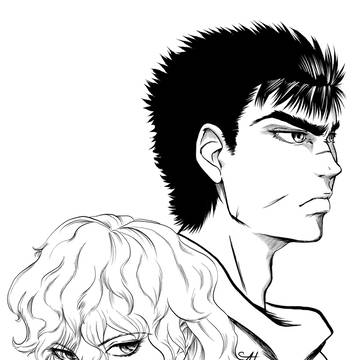 Griffith and Guts - Berserk