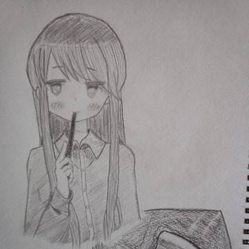 ゆるキャン　模写　ロングしまりん