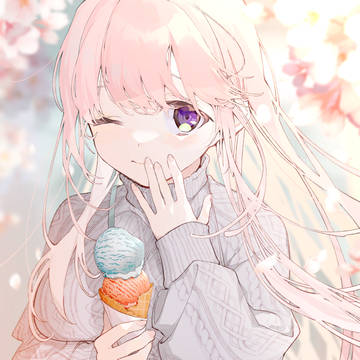 ピンク髪の女の子