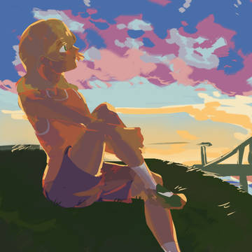 夕日が似合うね