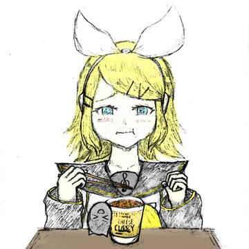 鏡音リン×カップヌードル(ほぼ原画ver.)