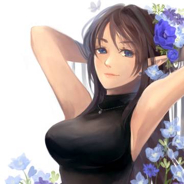 青い花
